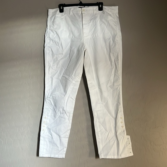 LAUREN RALPH LAUREN Plus-Size Stretch Chino Ankle Pants - Picture 2 of 8